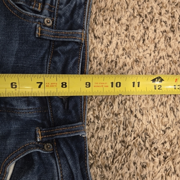 American Eagle Stretch Jean Mid Rise Straight Leg Size 2 Short Button Fly - Picture 16 of 16